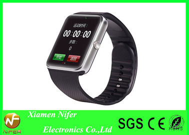 Téléphone intelligent argenté de montre de bracelet de poignet noir de Bluetooth d'or ou en métal pour le cadeau de promotion