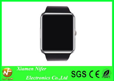 Téléphone intelligent argenté de montre de bracelet de poignet noir de Bluetooth d'or ou en métal pour le cadeau de promotion