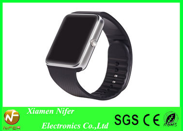 Téléphone intelligent argenté de montre de bracelet de poignet noir de Bluetooth d'or ou en métal pour le cadeau de promotion