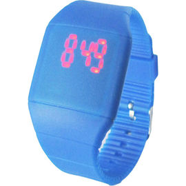 Montre de visage de miroir de l'écran tactile de silicone de Vogue LED Digital pour l'étudiant d'école