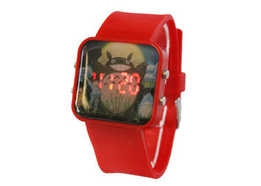 Grand dos carré d'acier inoxydable de montres de Digital d'écran tactile de modèle pour des enfants