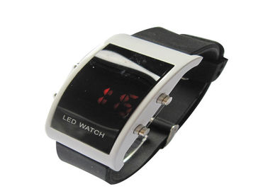 Grand écran tactile de montre-bracelet des hommes LED Digital de visage de mode avec les lumières rouges de LED