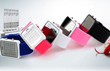 Montre-bracelet de Digital de contre-jour d'EL de LED, montres de miroir de cadran de calculatrice