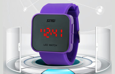 Résistant à l'eau rose d'atmosphère de la montre-bracelet 1 de la caisse LED d'ABS de montre de Wommens Digital