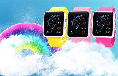 Noir 12/24 caisses d'alliage de montre-bracelet de l'heure LED Digital pour adolescent