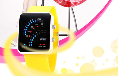 Noir 12/24 caisses d'alliage de montre-bracelet de l'heure LED Digital pour adolescent