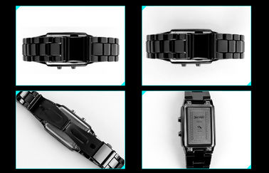 La montre unisexe de 3D LED a adapté la montre-bracelet noire de Digital d'alliage