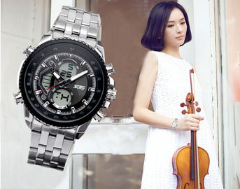 Quartz de luxe Movt du Japon de montre-bracelet d'affaires de résistant à l'eau pour l'homme