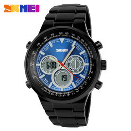 Montre analogue de quartz de mouvement du Japon, montres du sport des hommes d'acier inoxydable