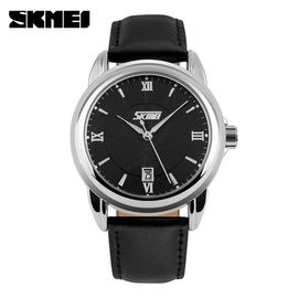 montre véritable 5ATM Japon Movt de courroie d'hommes de bracelet en cuir de mode de résistant à l'eau de 30M