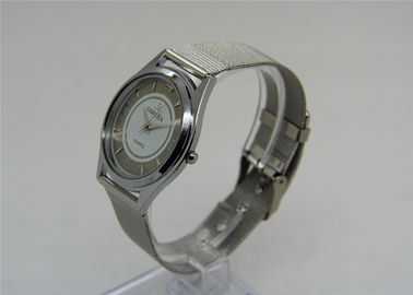 Montre en acier de courroie en métal de courroie de ruban avec le mouvement analogue japonais de quartz