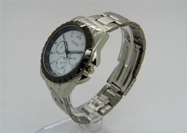 La courroie en métal de monsieur de mode observe la grande électrodéposition du visage PNP, les montres des hommes de quartz