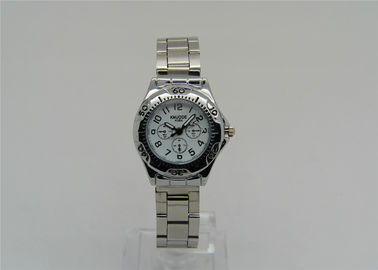 Les yeux analogues ronds du mouvement 3 de Madame Metal Strap Watch Japon de caisse d'alliage conçoivent