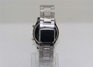 Analogue rond en alliage de zinc de montre-bracelet en métal avec la courroie d'acier inoxydable