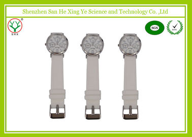Montres blanches de courroie de silicone d'atmosphère de la bande de montre 1 - 3 pour le logo Debossed de dames