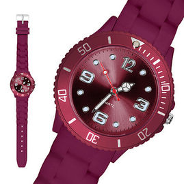 Bracelet de montres unisexe fait sur commande promotionnel de courroie de silicone 43mm avec la courroie d'Adjudable