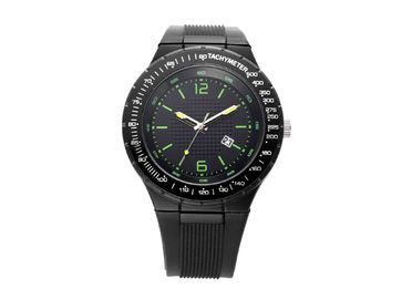 Montre en plastique de quartz de monsieurs analogues noirs frais de sport Japon Movt avec la batterie