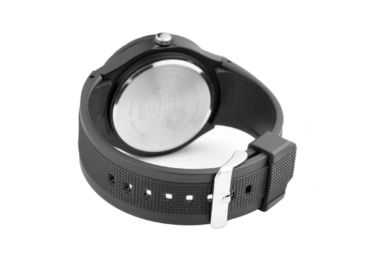 Montre en plastique de quartz de monsieurs analogues noirs frais de sport Japon Movt avec la batterie
