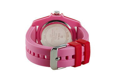 Montre en plastique électronique imperméable rouge intéressante de quartz pour des filles adaptées aux besoins du client