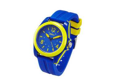 Montre en plastique colorée promotionnelle de quartz avec le visage de PMMA, montres-bracelet pour des garçons