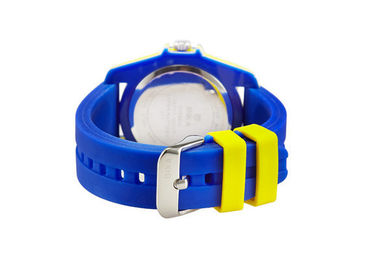 Montre en plastique colorée promotionnelle de quartz avec le visage de PMMA, montres-bracelet pour des garçons