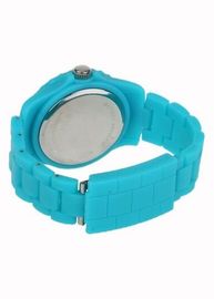 Montres en plastique multifonctionnelles de quartz de Digital de chronographe pour le bleu lumineux de Teenages