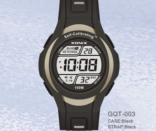 Montres de calibrage d'individu de plastique de quartz de Digital pour des sports des hommes