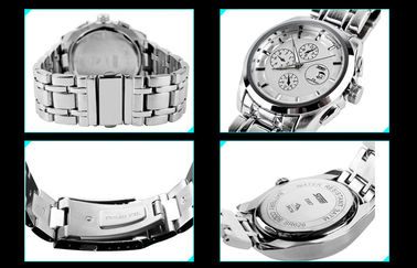 Montre de quartz d'acier inoxydable d'hommes