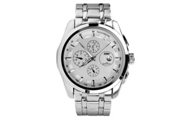 Montre de quartz d'acier inoxydable d'hommes