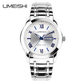 Montre de quartz d'hommes du Japon Movt, montres-bracelet douces imperméables de Vogue d'affaires