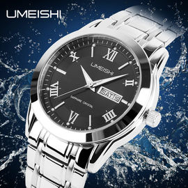 Montre de quartz d'hommes du Japon Movt, montres-bracelet douces imperméables de Vogue d'affaires