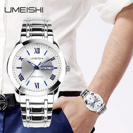 Montre de quartz d'hommes du Japon Movt, montres-bracelet douces imperméables de Vogue d'affaires