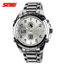 Montre multifonctionnelle de quartz d'acier inoxydable pour la courroie en alliage de zinc d'utilisation de l'homme