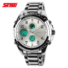 Montre multifonctionnelle de quartz d'acier inoxydable pour la courroie en alliage de zinc d'utilisation de l'homme