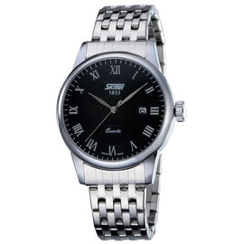 Style imperméable à piles japonais d'affaires de la montre 50m de quartz d'acier inoxydable