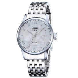 Style imperméable à piles japonais d'affaires de la montre 50m de quartz d'acier inoxydable