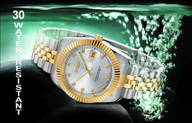 Le quartz d'or d'acier inoxydable de Vogue des couples les plus chauds observe le Japon Movts avec le meilleur emballage de cadeaux