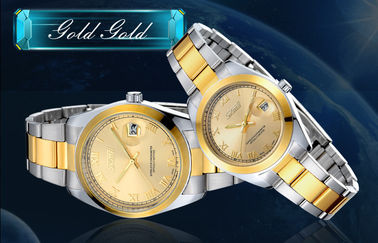 Hommes et montres imperméables de quartz d'acier inoxydable de femmes pour l'anniversaire