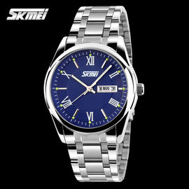 Mouvement argenté du Japon de montre de quartz d'acier inoxydable, la montre-bracelet des hommes