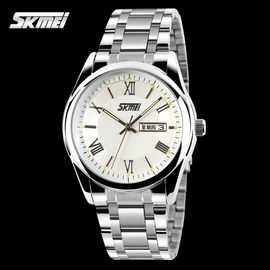 Mouvement argenté du Japon de montre de quartz d'acier inoxydable, la montre-bracelet des hommes
