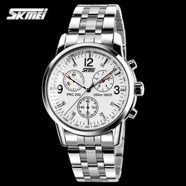 Résistant à l'eau élégant de la montre 50m de quartz d'acier inoxydable pour des hommes d'affaires