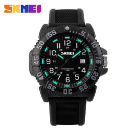 La montre-bracelet imperméable Noctilucent d'acier inoxydable avec tournent des zones