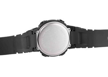 L'unité centrale enferment la montre imperméable de sport d'affichage à cristaux liquides de noir antichoc/montre-bracelet des hommes