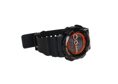Rouge composez la bande imperméable de PC de boîtier en acier inoxydable de montre de 30 sports de M Digital