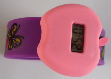 Apple affaire Purple Slap Bracelet Silicone bracelet montres à mouvement à Quartz précis