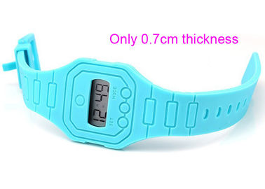 Le bracelet bleu de silicone de résistant à l'eau fait sur commande observe le cadeau de promotion