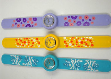 Grand visage Slap Bracelet Silicone bracelet montres de soie imprimé Logo pour enfants