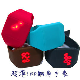 Poids léger coloré de montre de l'écran tactile de silicone des sports des hommes faits sur commande LED