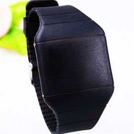 Écran tactile de Digital LED de bracelet de silicone des sports d'hommes jaunes/de femmes