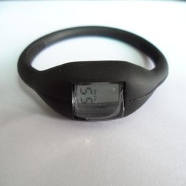 Noir frais personnalisé de montre de sports de silicone pour le cadeau de Noël